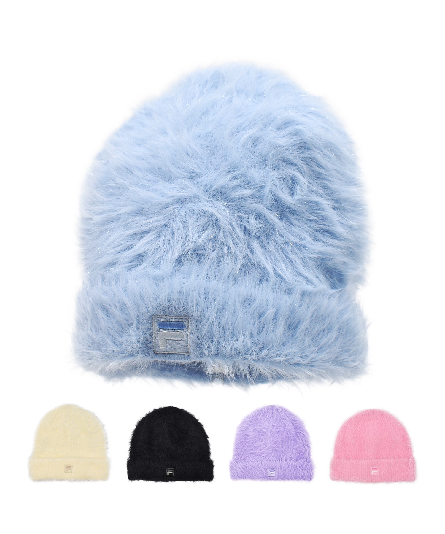 FILA フィラ ビーニー ニット帽 FLU GRITTER KNIT WATCH 254013614(01BLK-FREE)