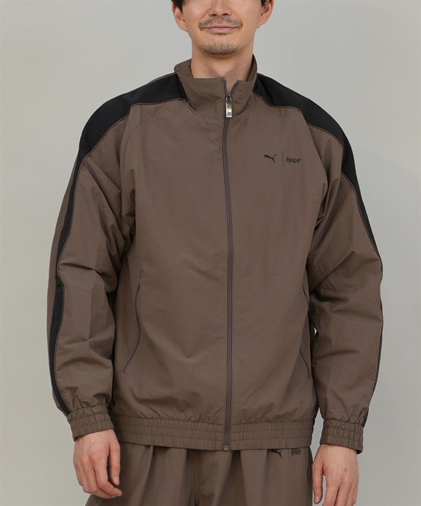 RIPN DIP(リップンディプ)×PUMA(プーマ)コラボ　ジャケット PUMA PUMA x RIPNDIP T7 OVERSIZED TRACK JACKET WV FLAT BRONZE