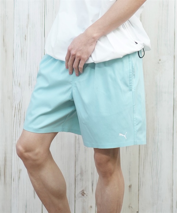 PUMA プーマ 水着 トランクス ボードショーツ メンズ 海パン ロゴ ワンポイント ミディアム レングス スイム ショーツ 907660