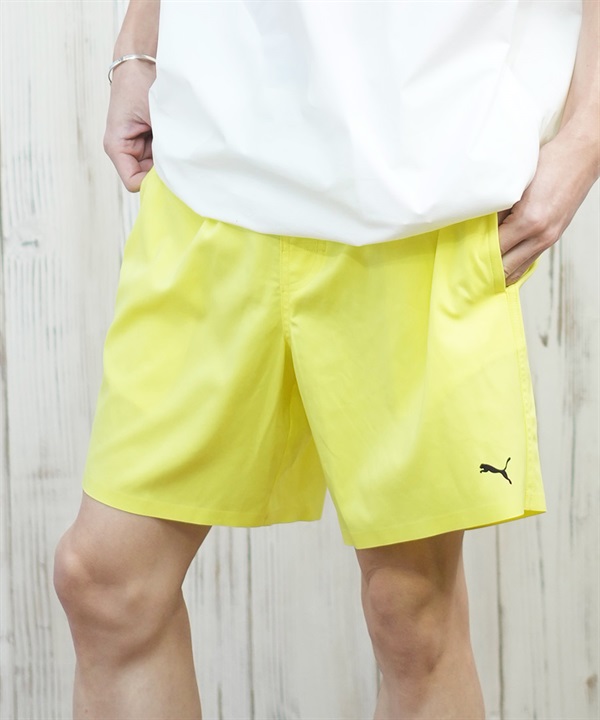 PUMA プーマ 水着 トランクス ボードショーツ メンズ 海パン ロゴ ワンポイント ミディアム レングス スイム ショーツ 907660