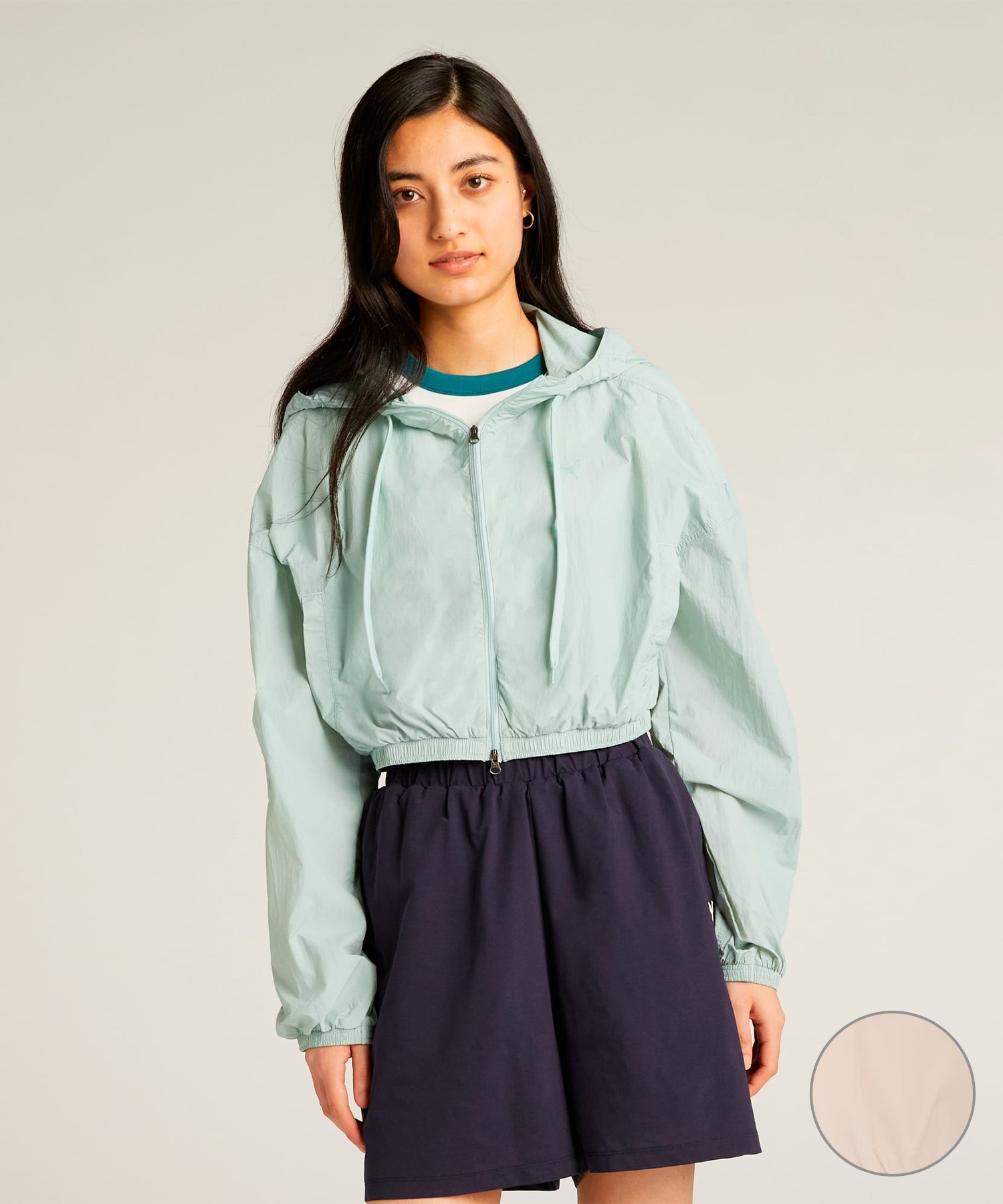 PUMA プーマ パーカー レディース ジップアップパーカー クロップド丈 WARDROBE WOVEN JACKET 633599(87-M)