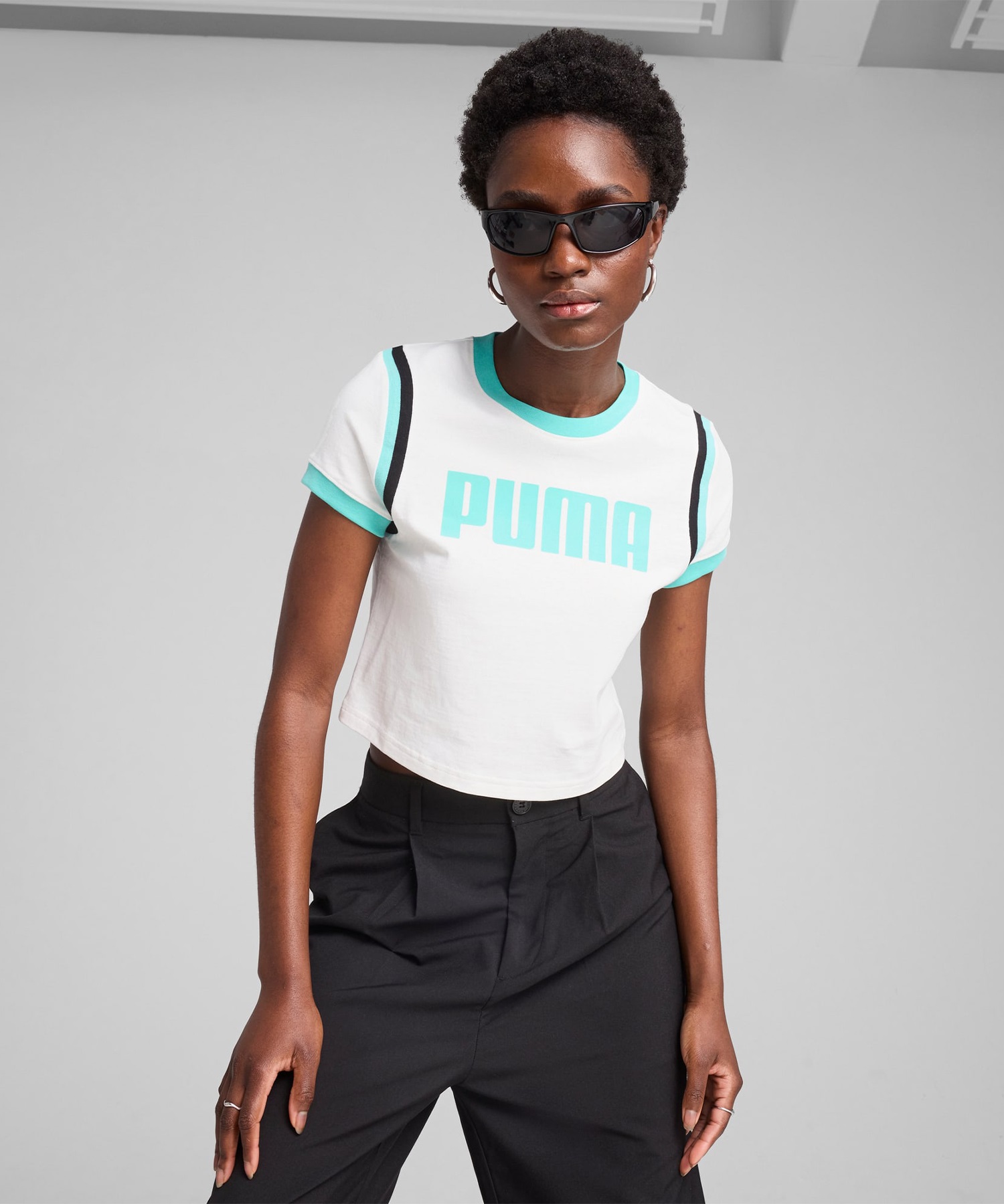 PUMA プーマ 半袖 Tシャツ レディース ミニT クロップド丈