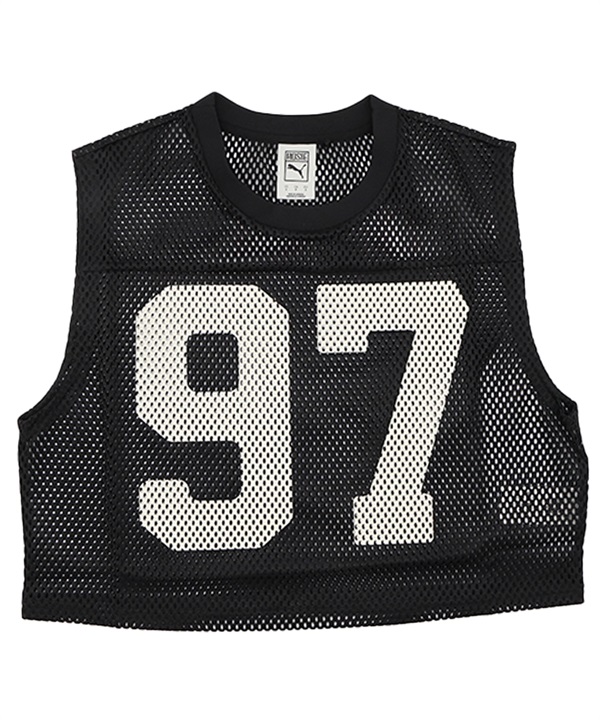 PUMA プーマ タンクトップ レディース  BLACKPINK ロゼ 韓国 メッシュ PUMA X ROSE RELAXED MESH TOP 633804