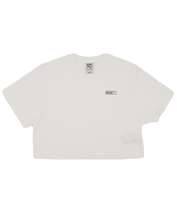 PUMA プーマ 半袖 Tシャツ レディース  BLACKPINK ロゼ 韓国 クロップド丈 ショート丈 PUMA X ROSE RELAXED TEE 633806