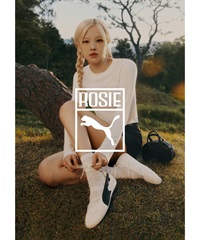 PUMA プーマ ロンT レディース BLACKPINK ロゼ 韓国 クロップド丈 ショート丈 PUMA X ROSE SLIM LONGSLEEVE TE 633805(01-XS)
