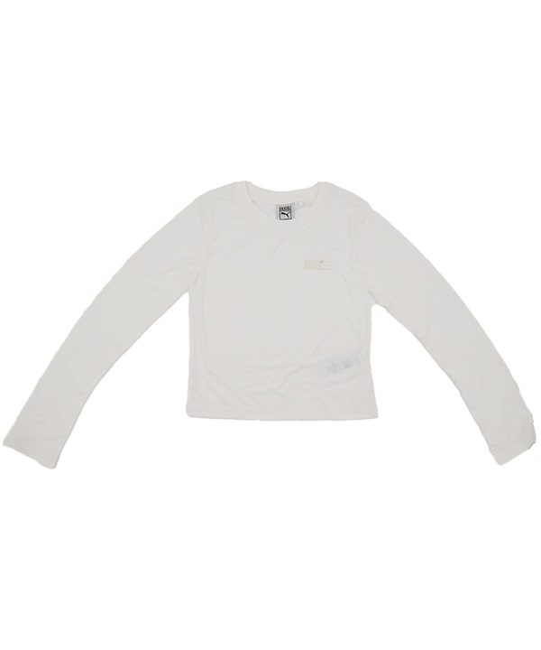 PUMA プーマ ロンT レディース BLACKPINK ロゼ 韓国 クロップド丈 ショート丈 PUMA X ROSE SLIM LONGSLEEVE TE 633805