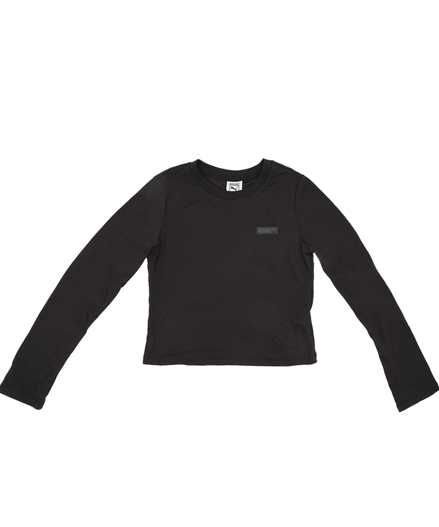 PUMA プーマ ロンT レディース BLACKPINK ロゼ 韓国 クロップド丈 ショート丈 PUMA X ROSE SLIM LONGSLEEVE TE 633805(01-XS)