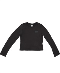 PUMA プーマ ロンT レディース BLACKPINK ロゼ 韓国 クロップド丈 ショート丈 PUMA X ROSE SLIM LONGSLEEVE TE 633805(01-XS)