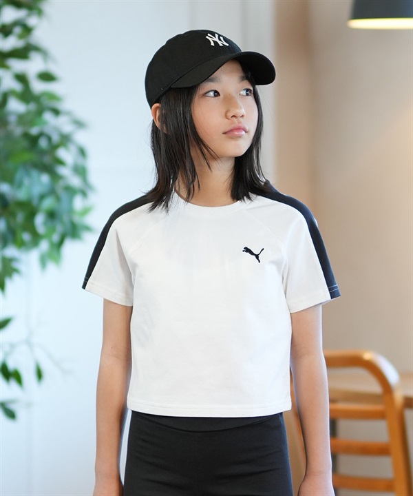 PUMA プーマ 半袖 Tシャツ キッズ ジュニア 子供 ショート丈 ワンポイント ロゴ T7 ベイビー Tシャツ G 629900