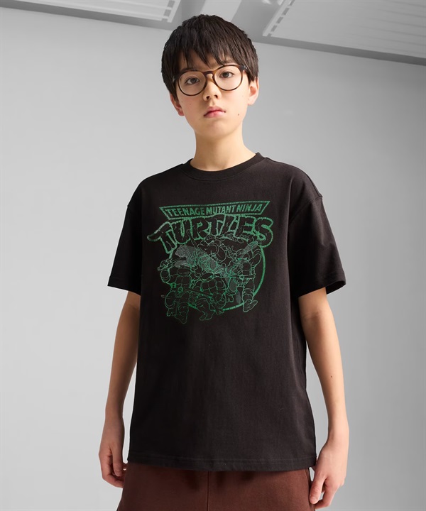 PUMA プーマ × TMNT ティーンエイジ・ミュータント・ニンジャ・タートルズ コラボ Tシャツ キッズ 半袖 630084