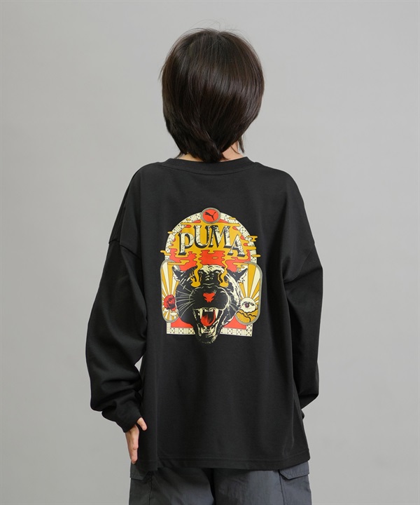 PUMA SKATEBOARDING プーマ スケートボーディング 長袖 Tシャツ キッズ ロンT バックプリント MX LS TEE 636013