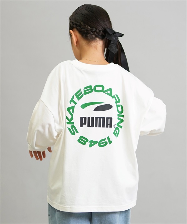 PUMA SKATEBOARDING プーマ スケートボーディング 長袖 Tシャツ キッズ ロンT バックプリント MX LS TEE 636014