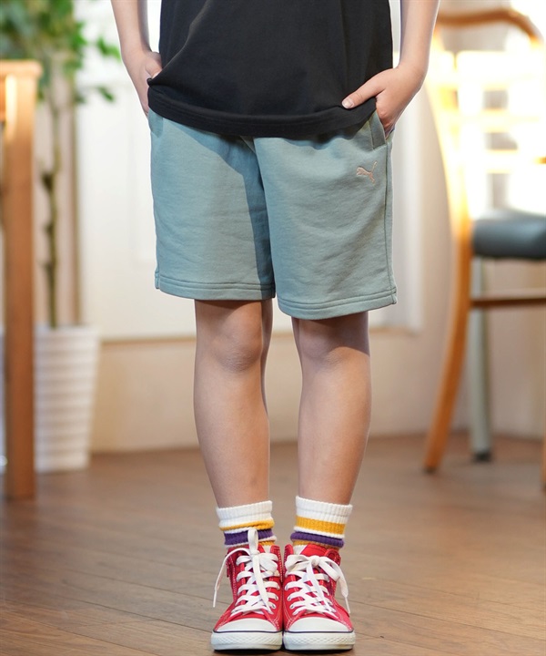 PUMA プーマ ハーフパンツ ショートパンツ キッズ ジュニア 子供 ロゴ WARDROBE ESS リラックス ショーツ TR B 629881