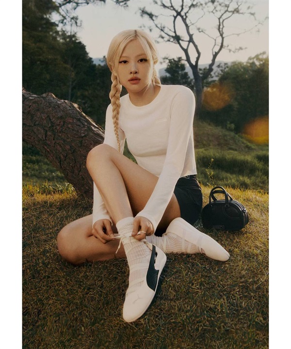 【8月28日発売】PUMA プーマ スニーカー パンプス レディース BLACKPINK ロゼ 韓国 SPEEDCAT BALLET SD X ROSE スピードキャット バレエ 404395 01