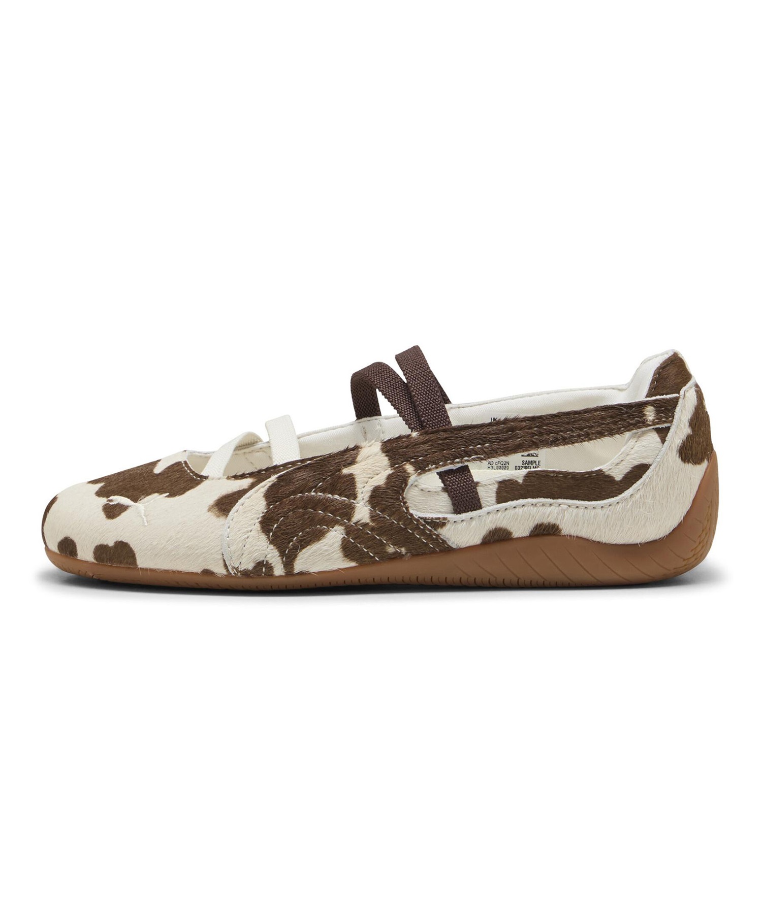 PUMA プーマ スニーカー レディース メリージェーン アニマル カウ柄 SPEEDCAT BALLET COW WNS 407787 01(01-23.0cm)