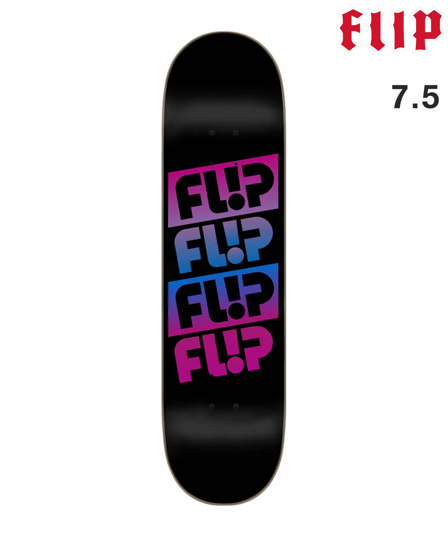 FLIP フリップ スケートボード デッキ キッズ 7.37inch～7.75inch LTD QUATTRO BRITES ムラサキスポーツ(BKBLU-7.5inch)