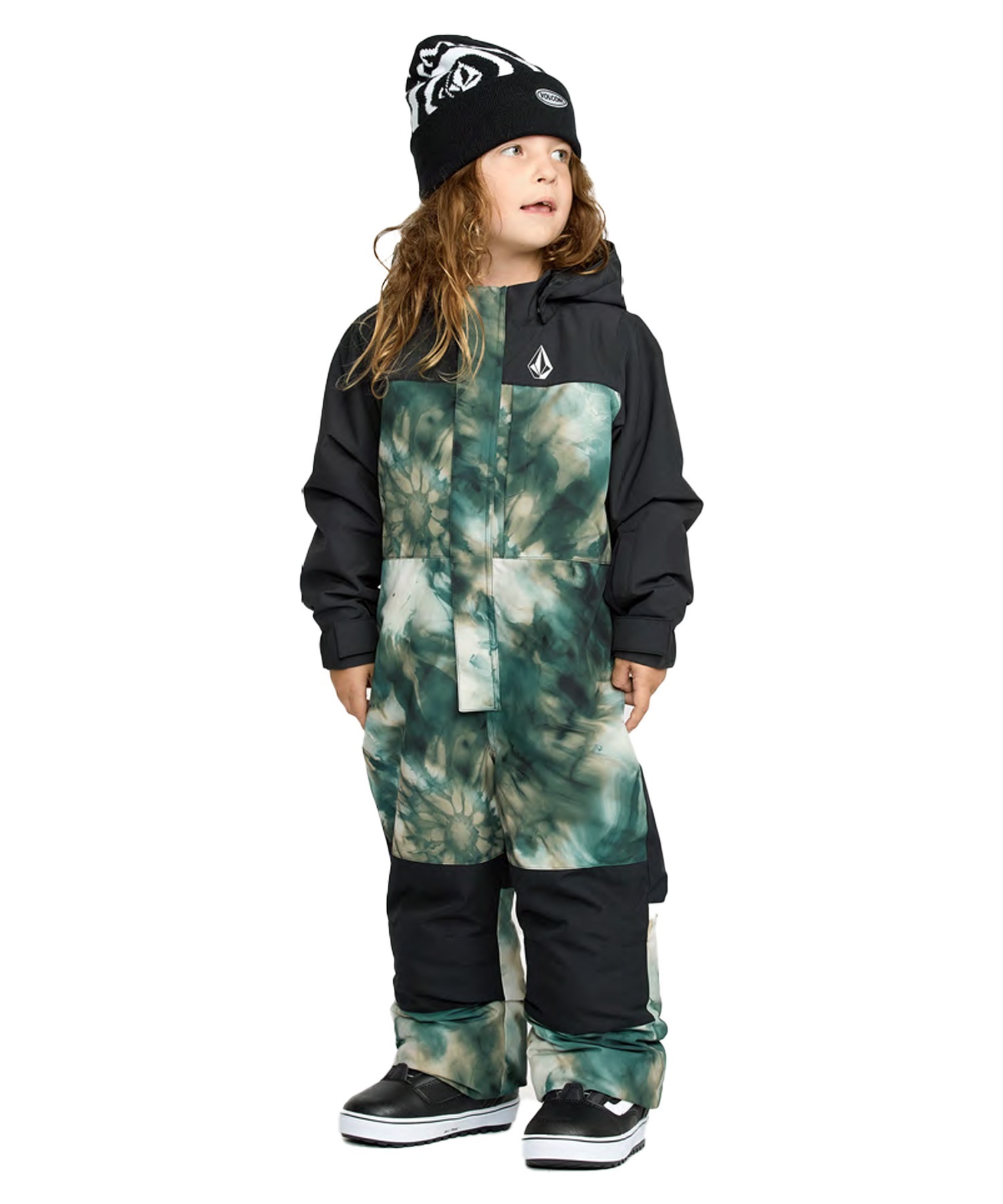 VOLCOM ボルコム LITTLE FLURRY ONE PIECE スノーボード ウェア ワンピース キッズ ムラサキスポーツ 25-26モデル MM G4【2526】(GRN-2T)