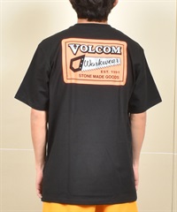 VOLCOM ボルコム 半袖 Tシャツ メンズ バックプリント オーバーサイズ A5202501 ムラサキスポーツ限定(BLK-M)