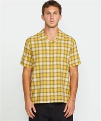 VOLCOM ボルコム 半袖 シャツ メンズ チェック柄 ボクシーフィット Stone Facet Short Sleeve A0412507