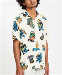 VOLCOM ボルコム 半袖 シャツ メンズ 総柄 ボクシーフィット Bob Mollema Shirt A0412513