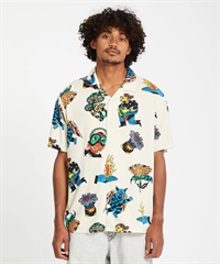 VOLCOM ボルコム 半袖 シャツ メンズ 総柄 ボクシーフィット Bob Mollema Shirt A0412513
