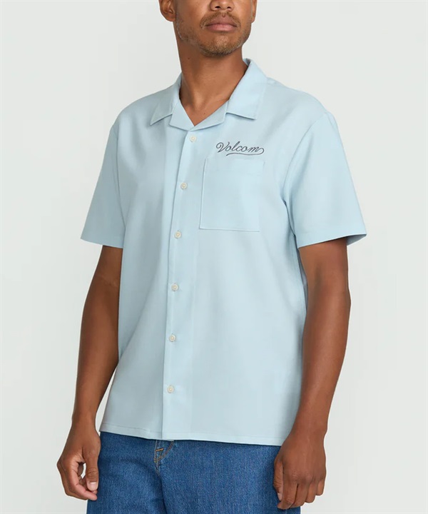 VOLCOM ボルコム 半袖 シャツ メンズ ワンポイント ロゴ シンプル Otis Stone Short Sleeve A0422502