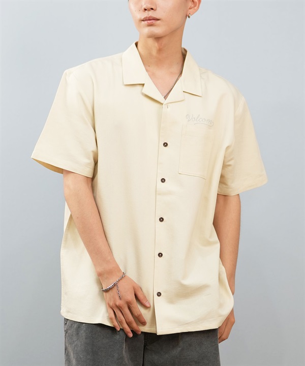 VOLCOM ボルコム 半袖 シャツ メンズ ワンポイント ロゴ シンプル Otis Stone Short Sleeve A0422502