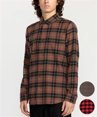 VOLCOM ボルコム 長袖 シャツ メンズ チェックシャツ ロングスリーブシャツ CADEN PLAID LS A0532506(LRD-S)