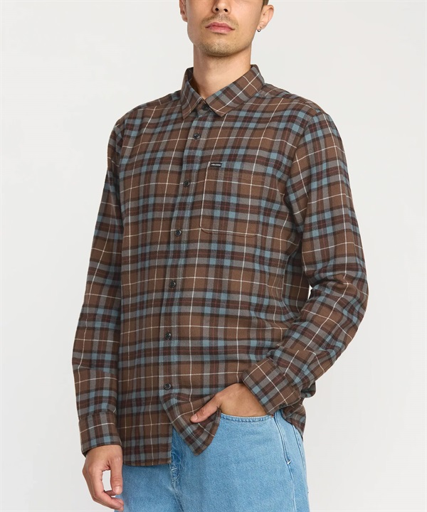 VOLCOM ボルコム 長袖 シャツ メンズ チェックシャツ ロングスリーブシャツ CADEN PLAID LS A0532506