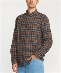 VOLCOM ボルコム 長袖 シャツ メンズ チェックシャツ ロングスリーブシャツ CADEN PLAID LS A0532506(BRS-S)