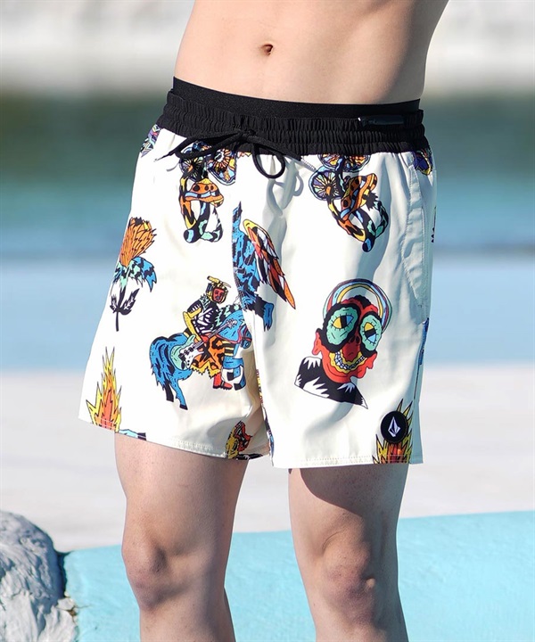 VOLCOM ボルコム 水着 海パン トランクス サーフパンツ メンズ 水陸両用 総柄 A2512504