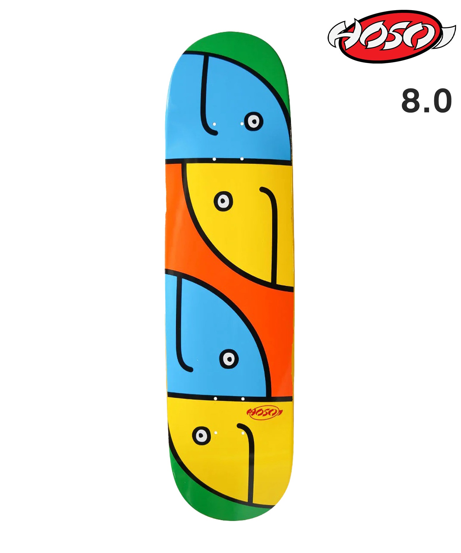 HOSOI スケートボード デッキ 7.75,8.0inch GONZ FISH ムラサキ