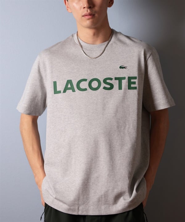 LACOSTE ラコステ 半袖 Tシャツ メンズ ヘビーウェイト ブランドネーム ロゴ Tシャツ TH229999