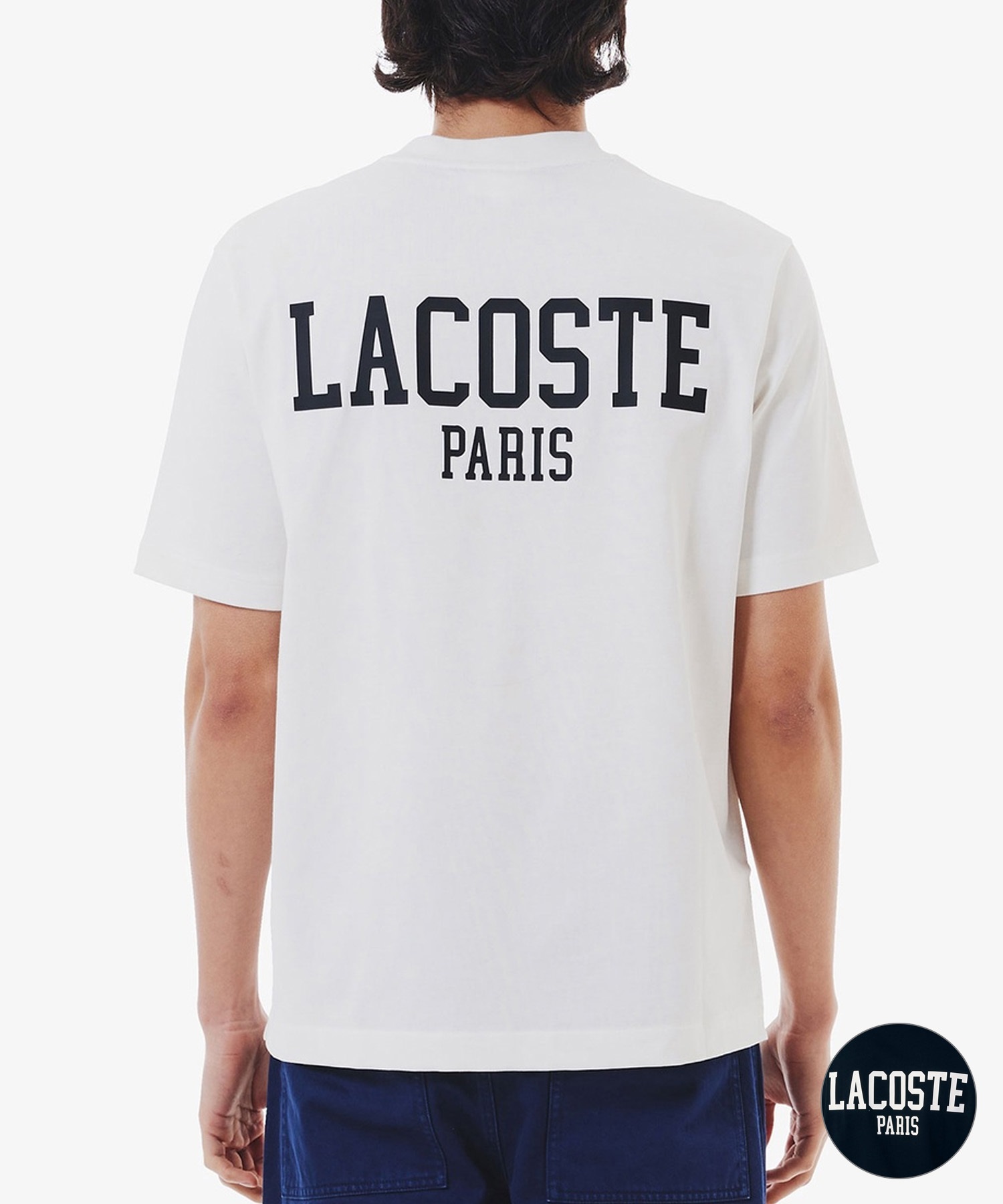 LACOSTE ラコステ 半袖 Tシャツ メンズ バックプリント ベーシック T