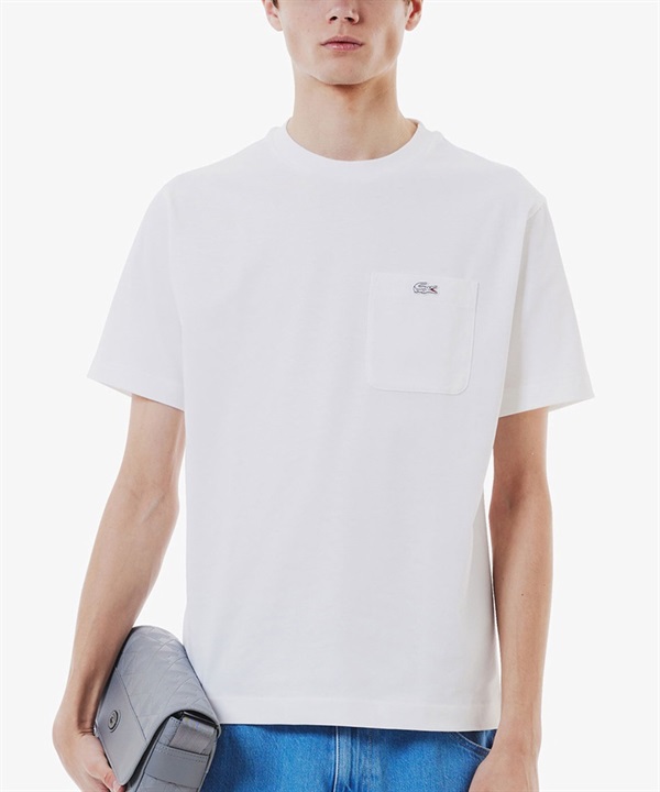 LACOSTE ラコステ 半袖 Tシャツ メンズ アウトライン クロック ポケット Tシャツ TH558199