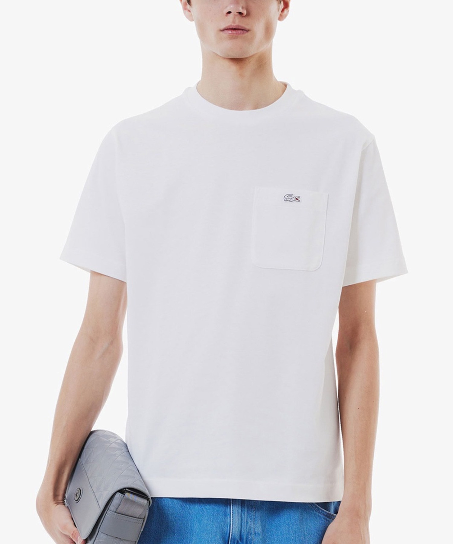 LACOSTE ラコステ 半袖 Tシャツ メンズ アウトライン クロック