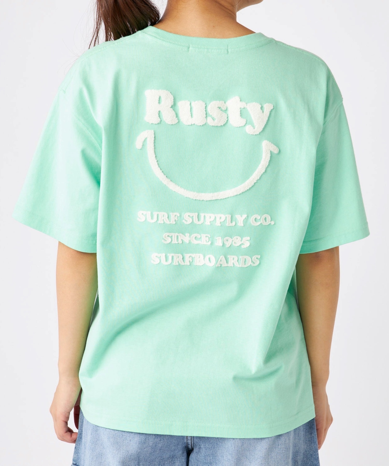 水色 Tシャツ べリエちゃんキャラクター刺繍 水色 Tシャツ べリエちゃんキャラクター刺繍