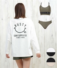 RUSTY ラスティ 水着 レディース  4点セット ブラトップ ショーツ ロンT トランクス ラッシュガード 水陸両用 UVカット 925804