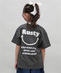 RUSTY ラスティー 半袖 Tシャツ キッズ 子供 965505(CGY-100cm)