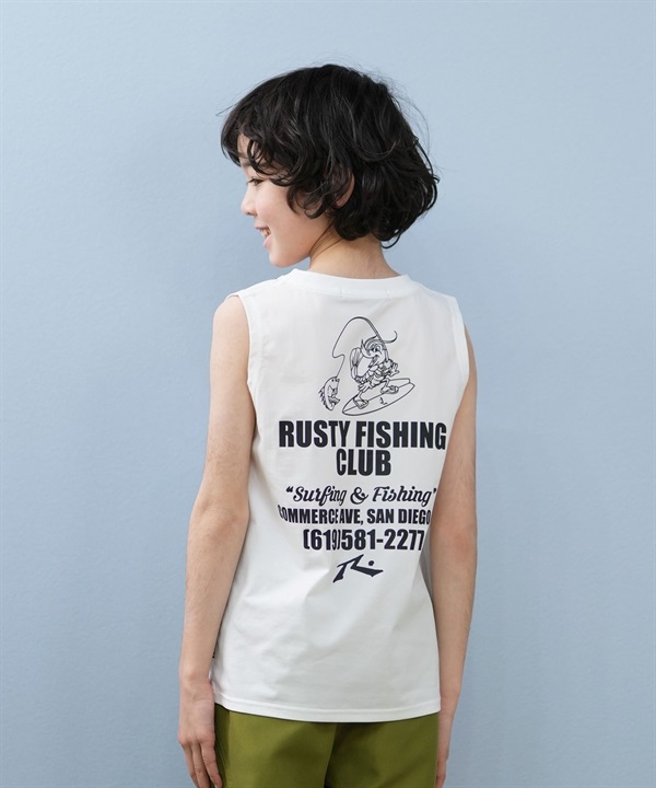 RUSTY ラスティ タンクトップ キッズ ジュニア 子供 水陸両用 バックプリント 965462