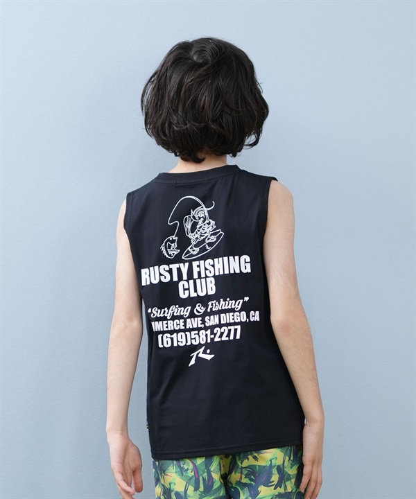 RUSTY ラスティ タンクトップ キッズ ジュニア 子供 水陸両用 バックプリント 965462
