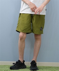 RUSTY ラスティ 水着 海パン トランクス サーフパンツ キッズ ジュニア 子供 無地 ワッペン付きボードショーツ 965403(KH-130cm)