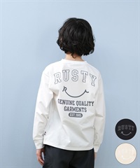 RUSTY ラスティ 水着 ラッシュガード 長袖 Tシャツ ロンT キッズ ジュニア 子供 男の子 女の子 水陸両用 吸水速乾 UVカット 965463(WT-130cm)