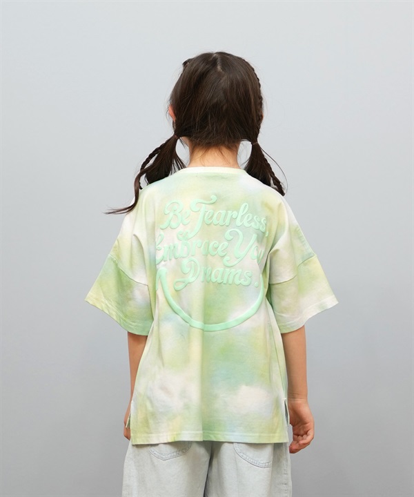 RUSTY ラスティ 半袖 Tシャツ キッズ ジュニア 子供 女の子 バックプリント タイダイ ニコちゃん 965506