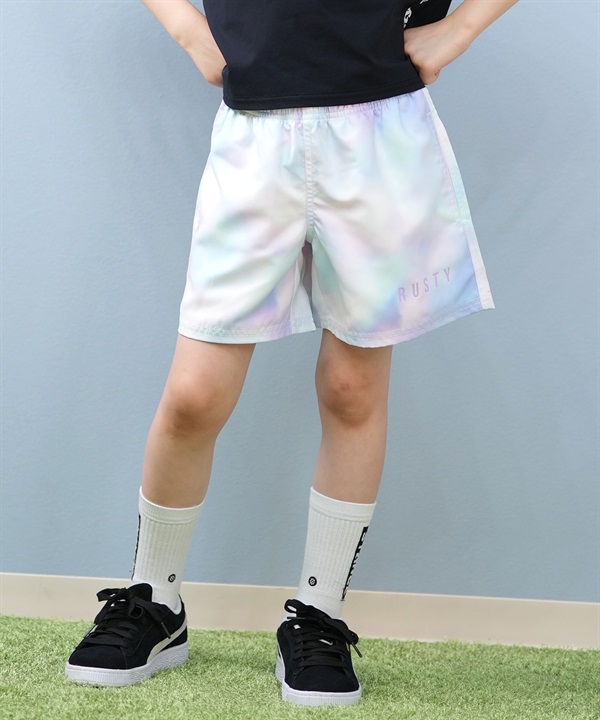 RUSTY ラスティ ハーフパンツ ショートパンツ キッズ ジュニア 子供 女の子 タイダイ ニコちゃん 965750
