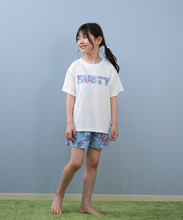 RUSTY ラスティ 水着 4点セット キッズ ジュニア 子供 女の子 スイムウェア ラッシュガード 水陸両用 965801