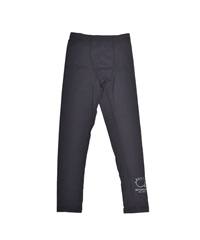 RUSTY ラスティー 水着 ラッシュガード レギンス キッズ ジュニア 子供 スポーツスパッツ 10分丈 ブランドロゴ 965492(BK-130cm)