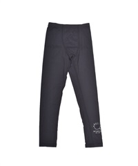 RUSTY ラスティー 水着 ラッシュガード レギンス キッズ ジュニア 子供 スポーツスパッツ 10分丈 ブランドロゴ 965492(BK-130cm)