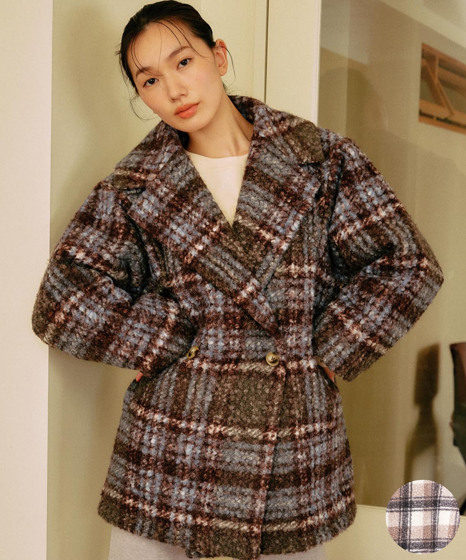 RIKKA FEMME リッカファム ジャケット レディース チェック柄