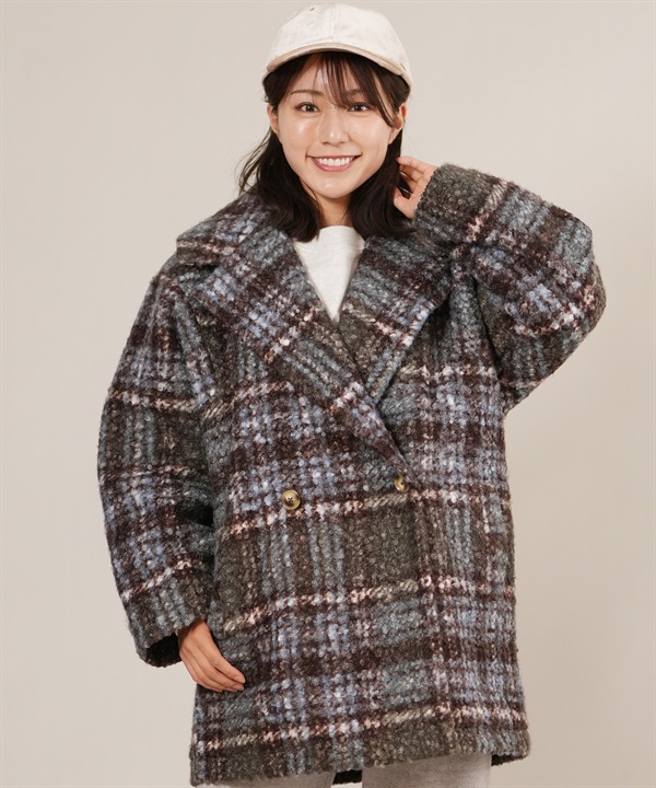 RIKKA FEMME リッカファム ジャケット レディース チェック柄 ブークレージャケット RF25FW24